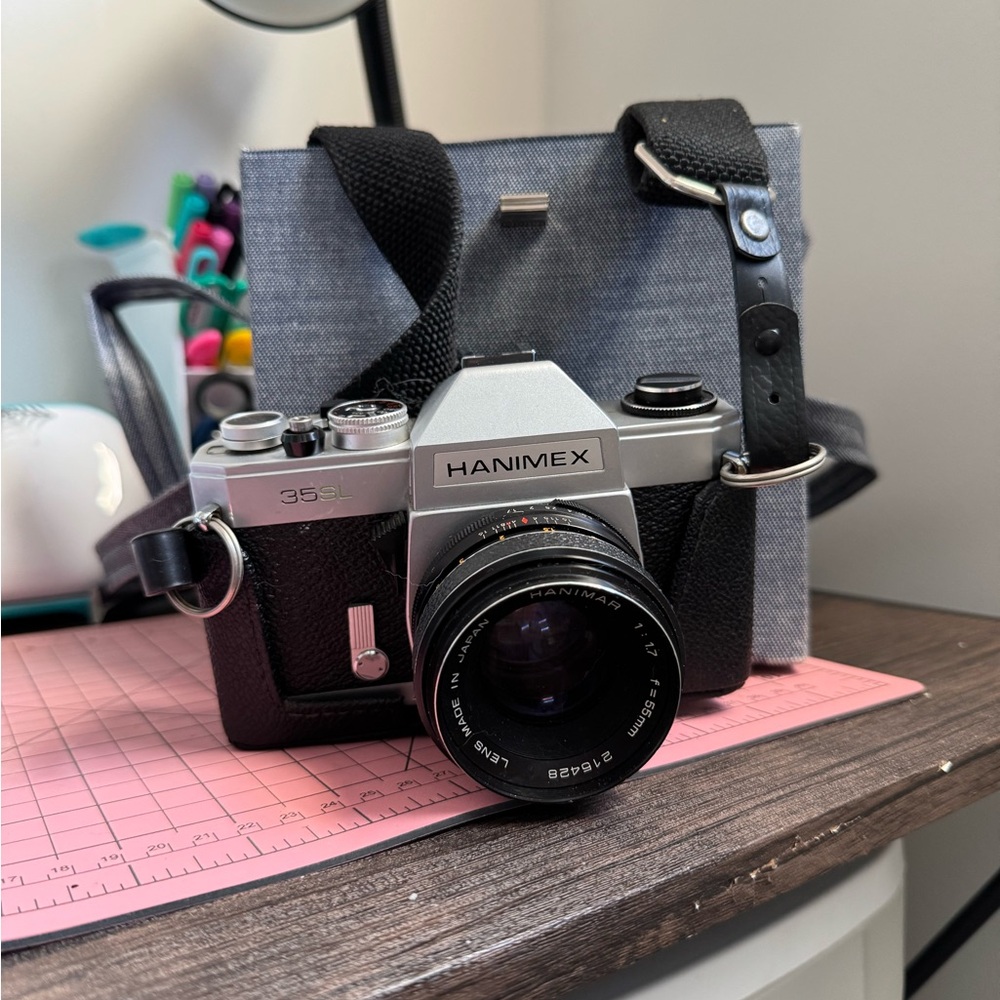 35SL Silver and Black Film Camera